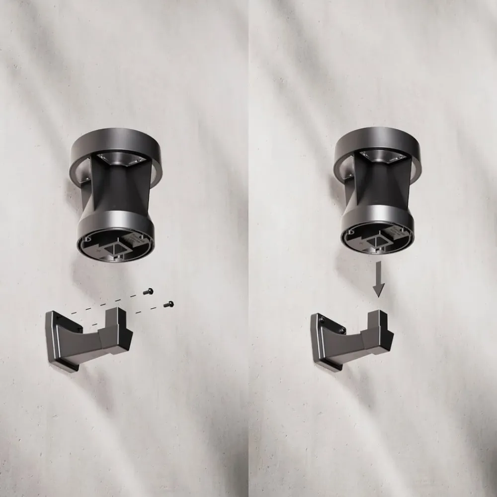 Solcellelamper ^ Philips Avery udendørs LED-væglampe, sort, IP44