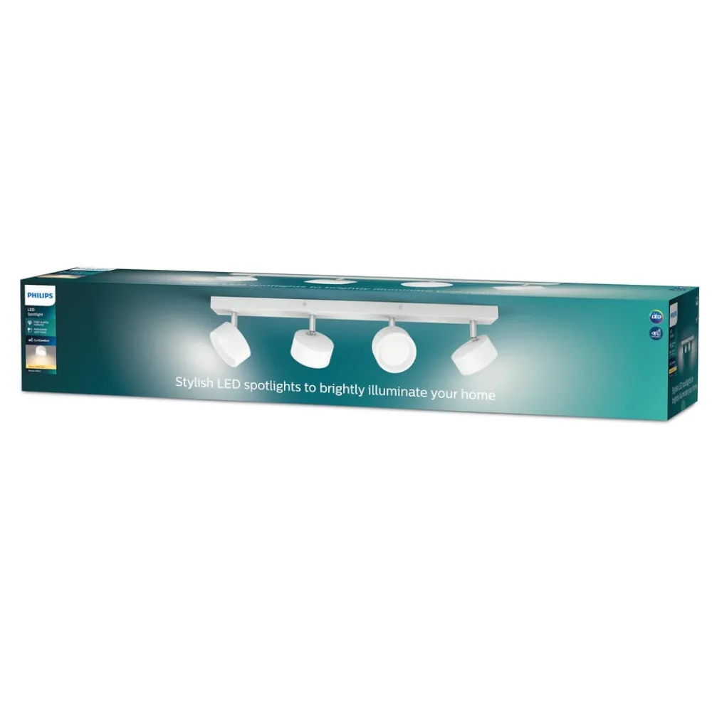 Philips Loftlamper|Loftlamper > Bracia LED-loftspot med 4 lyskilder, hvid