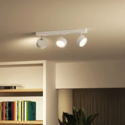 Loftlamper|Loftlamper ^ Philips Bracia LED-loftspot med 3 lyskilder, hvid