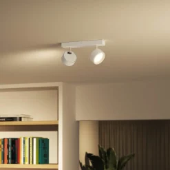 Loftlamper|Loftlamper ^ Philips Bracia LED-loftspot med 2 lyskilder, hvid