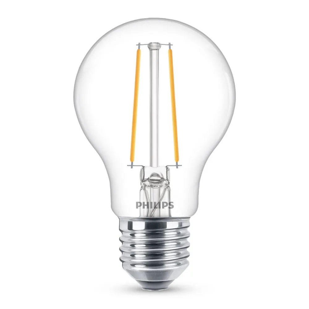 Filament Pære ^ Philips Classic LED-pære E27 A60 1,5W 2.700K, klar