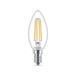 Filament Pære|Led Pærer ^ Philips Classic LED-pære E14 B35 6,5W 2.700K, klar
