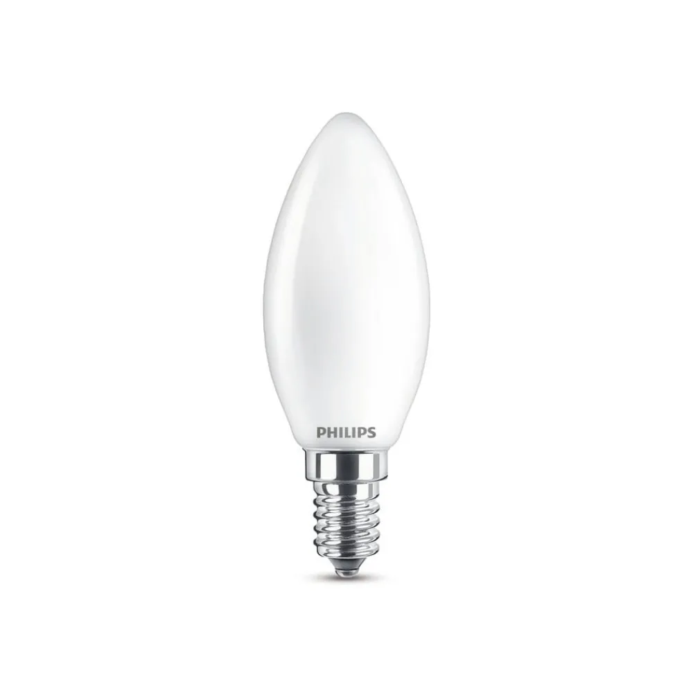 Led Pærer ^ Philips Classic LED-pære E14 B35 6,5W 2.700K, mat