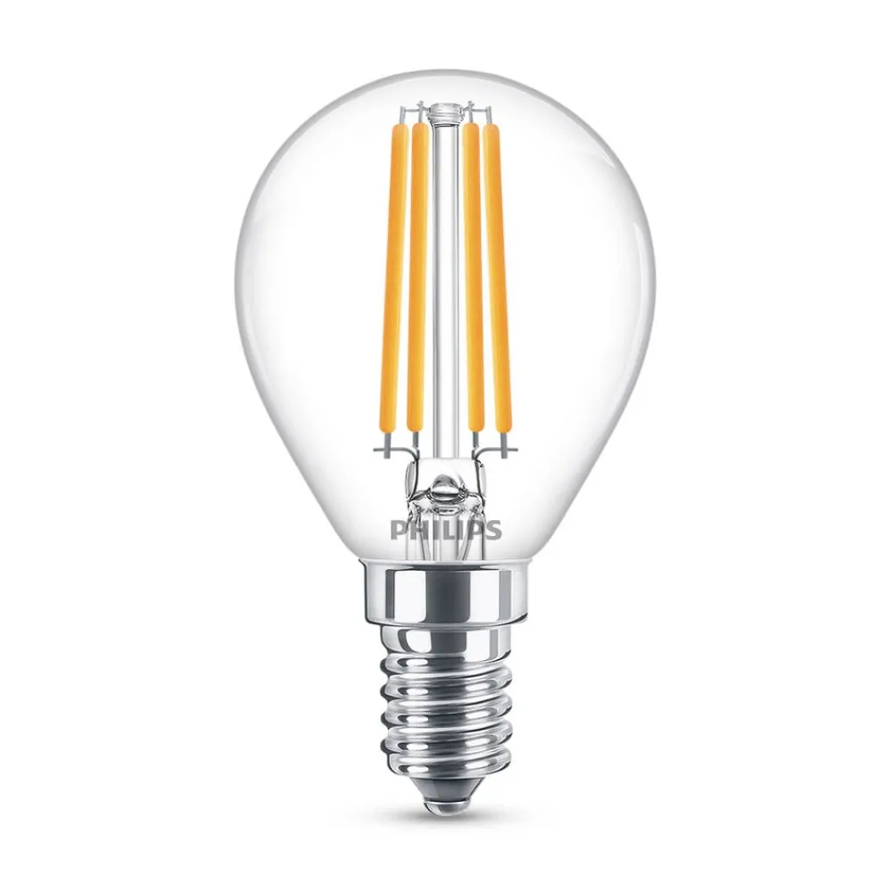Philips Led Pærer > Classic LED-pære E14 P45 6,5W 2.700K klar