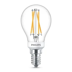 Philips Dæmpbar Led-Pære|Led Pærer > Classic LED-pære E14 P45 2,5W 2.700 K klar