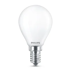 Led Pærer ^ Philips Classic LED-pære E14 P45 6,5 W mat 4.000 K