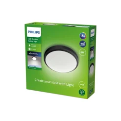 Udendørs Loftlamper ^ Philips Doris LED-udendørslampe IP54 4.000 K sort
