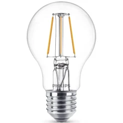 Philips Filament Pære|Led Pærer > E27 A60 4 W LED-pære fil. 4 W 2.700 K klar