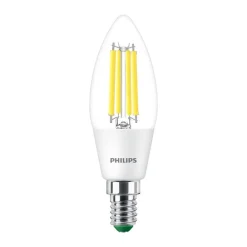 Filament Pære ^ Philips E14 LED-kerte C35 2,3 W 485lm 4.000 K klar