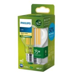 Philips Filament Pære|Led Pærer > E27 LED-pære A60 5,2 W 1095lm 2.700 K klar