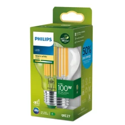 Philips Filament Pære|Led Pærer > E27 LED-pære A60 7,3 W 1535lm 2.700 K klar