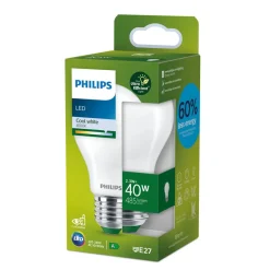 Philips Led Pærer > E27 LED-pære A60 2,3 W 485lm 4.000 K mat