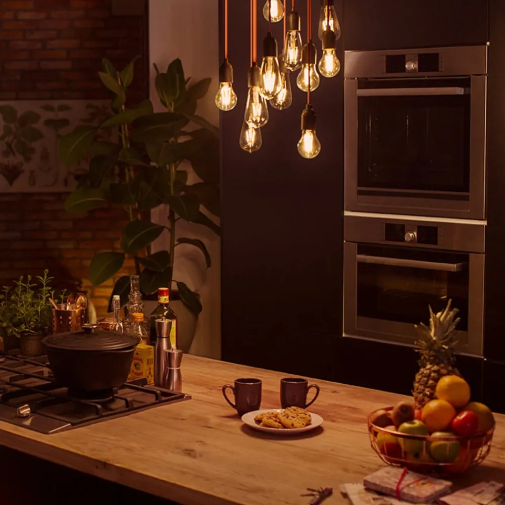 Led Pærer ^ Philips E27 LED-pære filament 4,3W 2.700K