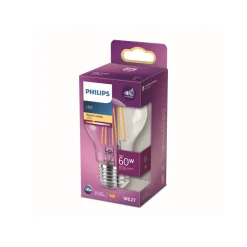 Philips Filament Pære|Led Pærer > E27 7 W 827 filament LED-pære
