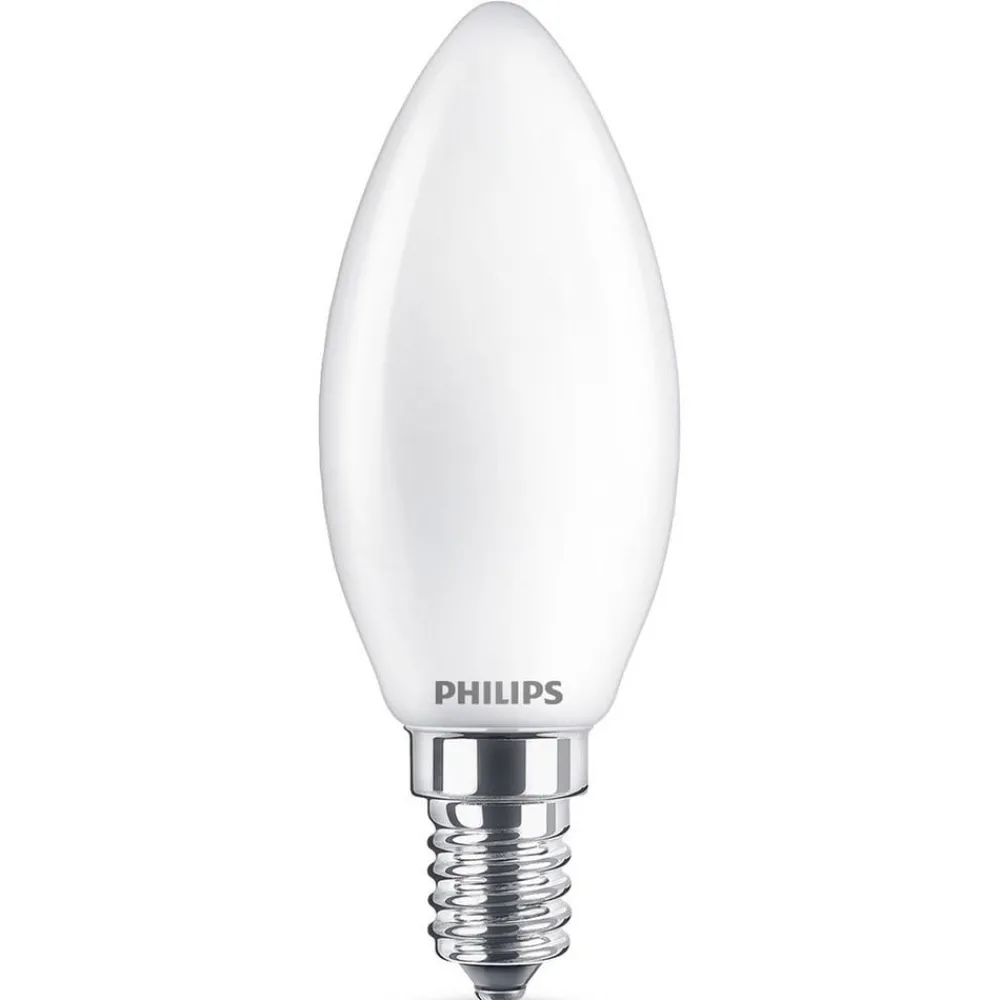 Led Pærer ^ Philips E14 2,2 W 827 LED-kertepære, mat
