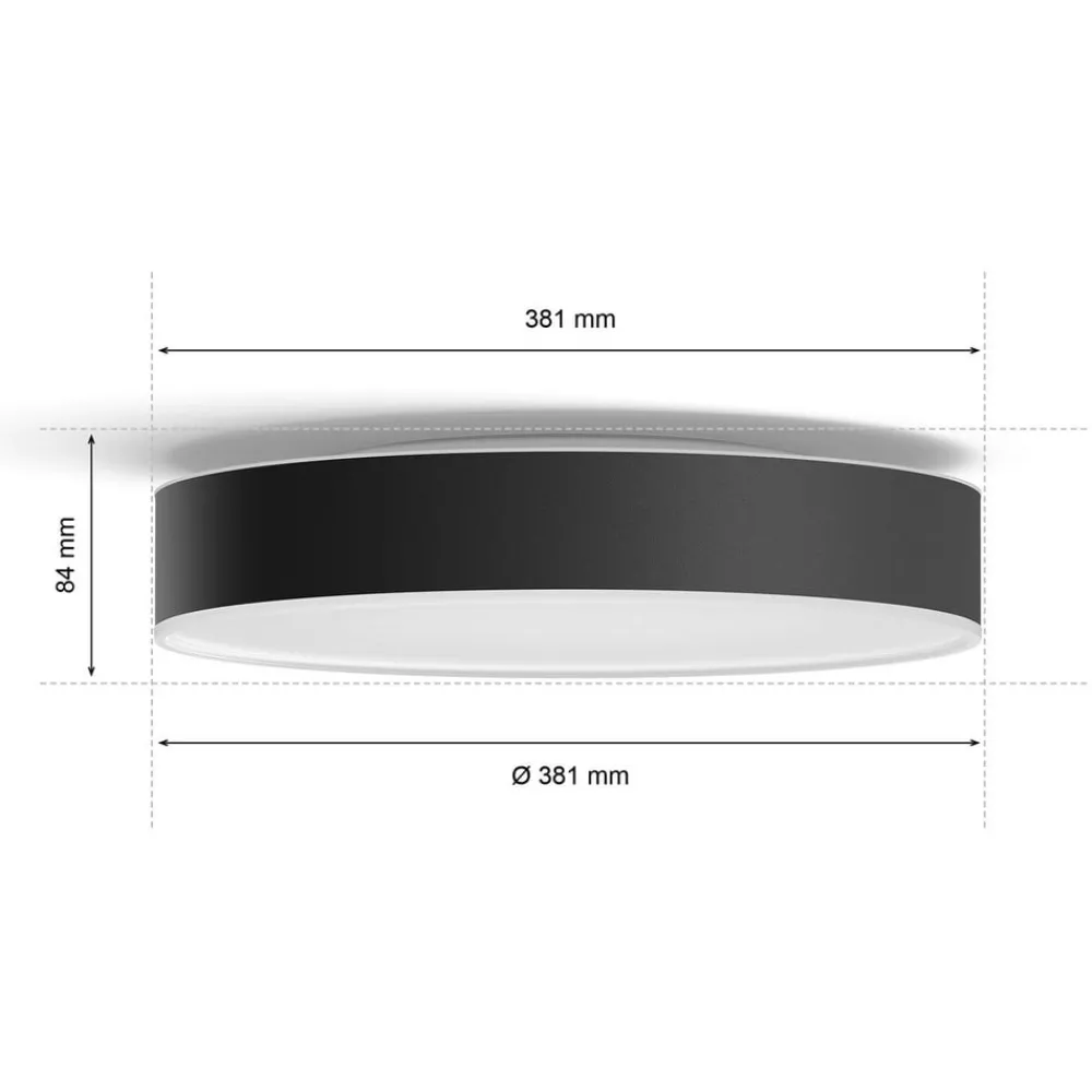 Loftlamper|Loftlamper ^ Philips Hue Enrave LED-loftslampe 38,1 cm sort