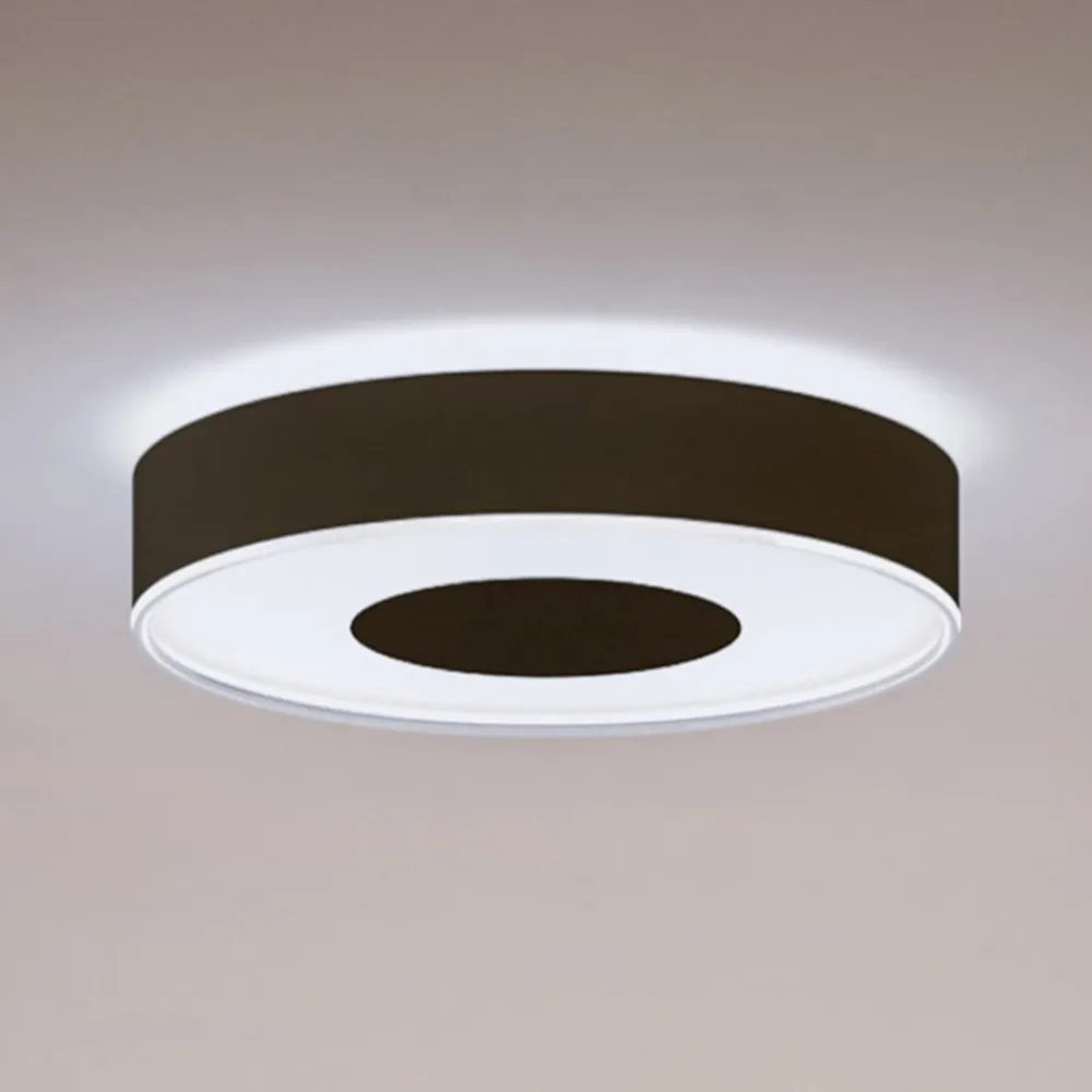 Loftlamper ^ Philips Hue Infuse LED-loftslampe, 38,1 cm, sort, dæmpbar.