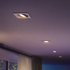 Indbygningsspots ^ Philips Hue LED-indbygningsspot Centura, hvid, 9x9 cm, CCT, RGB