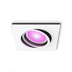 Indbygningsspots ^ Philips Hue LED-indbygningsspot Centura, hvid, 9x9 cm, CCT, RGB