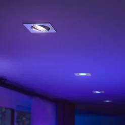 Indbygningsspots ^ Philips Hue LED-indbygningsspot Centura, hvid, 9x9 cm, CCT, RGB