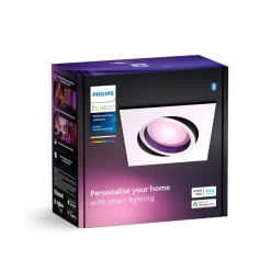 Indbygningsspots ^ Philips Hue LED-indbygningsspot Centura, hvid, 9x9 cm, CCT, RGB