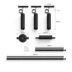 Philips Hue Arbejdsrum/Kontor > Perifo-skinne, 3 LED-pendler, sort