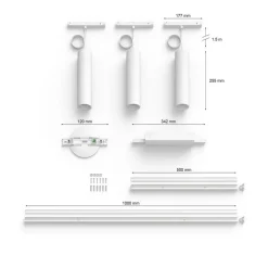 Philips Hue Skinnesystem > Perifo-skinne, 3 LED-pendler, hvid
