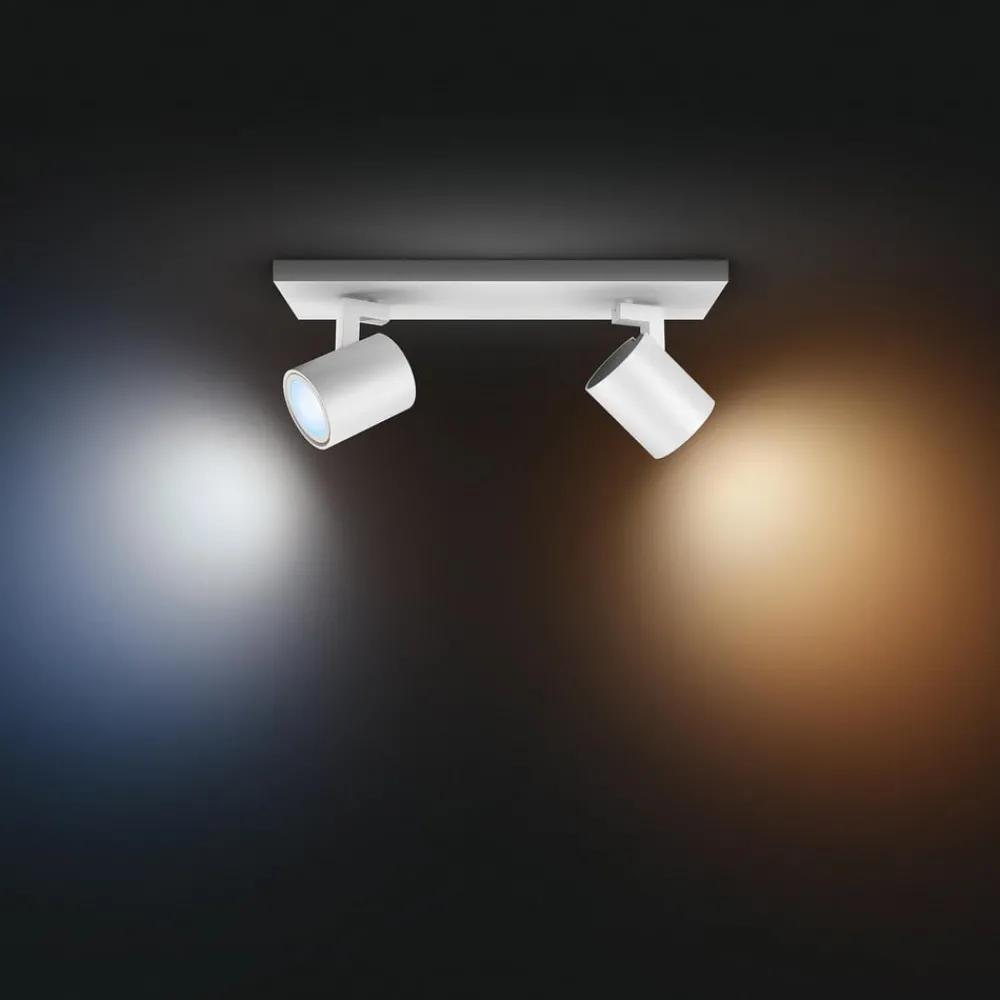 Philips Hue Loftlamper|Loftlamper > Runner LED-spot, 2 lyskilder, lysdæmper, hvid