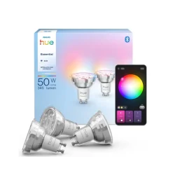 Philips Hue Dæmpbar Led-Pære|Smarte Lyskilder > Smart LED-pære GU10, 5 W RGB CCT, 3-pak