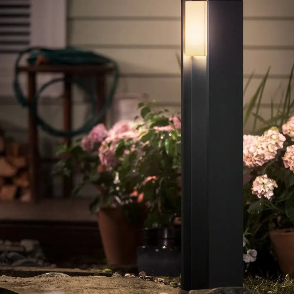 Philips Hue Gadebelysning > Turaco LED-gadelampe, grå, styret, smart