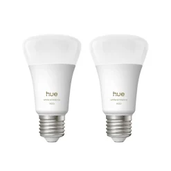 Philips Hue Dæmpbar Led-Pære|Smarte Lyskilder > White Ambiance Smart E27 LED 8,1 W 1100 lm CCT 2 stk