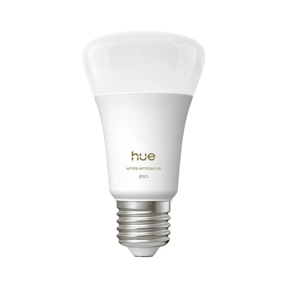 Dæmpbar Led-Pære|Smarte Lyskilder ^ Philips Hue White Ambiance Smart E27 LED, 6 W 810 lm CCT 2 stk