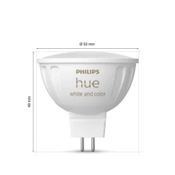 Philips Hue Smarte Lyskilder > White & Colour Ambiance LED 6,3W GU5.3