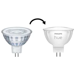 Dæmpbar Led-Pære|Smarte Lyskilder ^ Philips Hue White & Colour Ambiance 6,3W GU5.3 2 stk