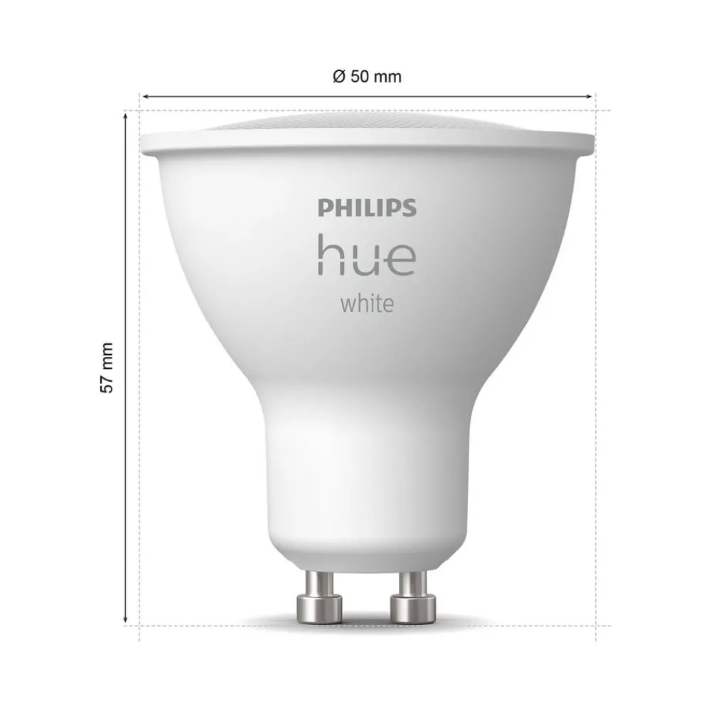 Philips Hue Smarte Lyskilder > White LED-reflektorpære GU10 4,2 W, 2-pak