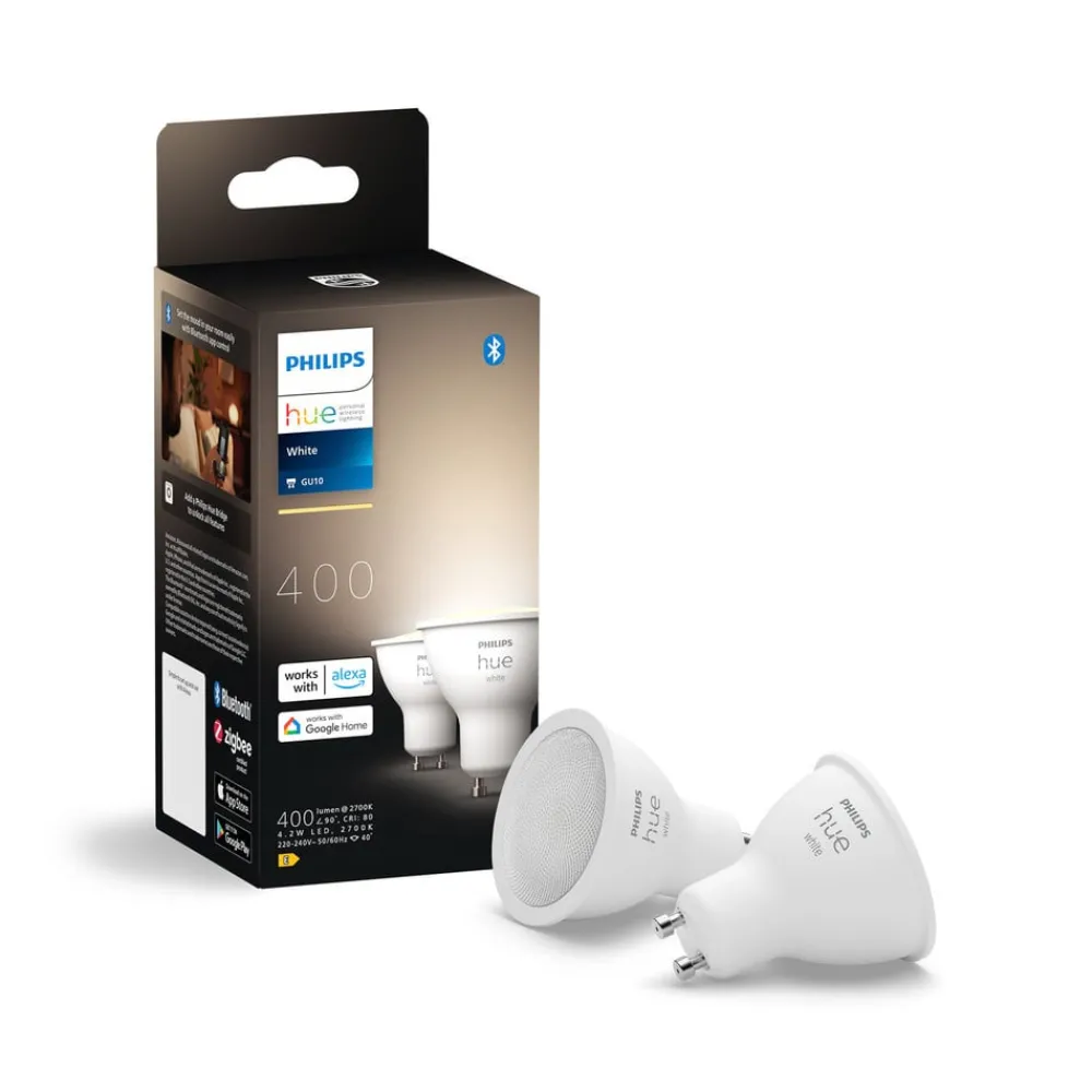 Philips Hue Smarte Lyskilder > White LED-reflektorpære GU10 4,2 W, 2-pak