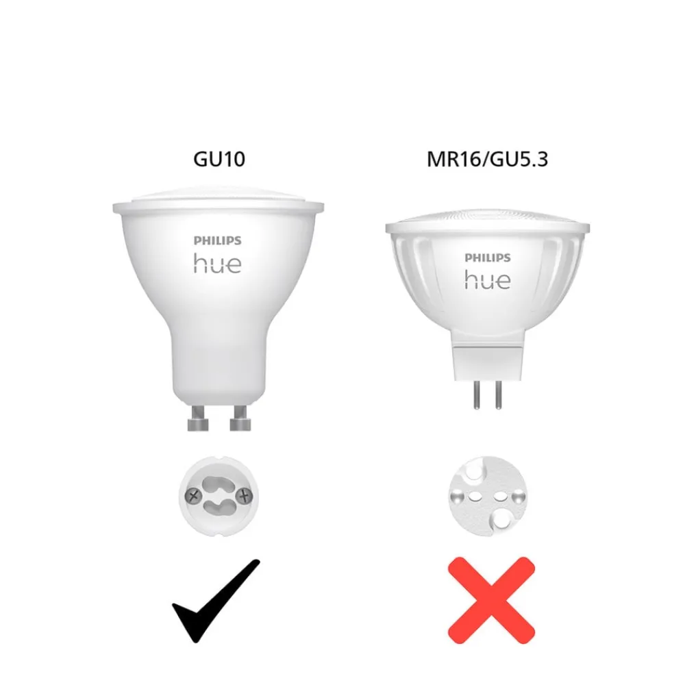 Philips Hue Smarte Lyskilder > White LED-reflektorpære GU10 4,2 W, 2-pak