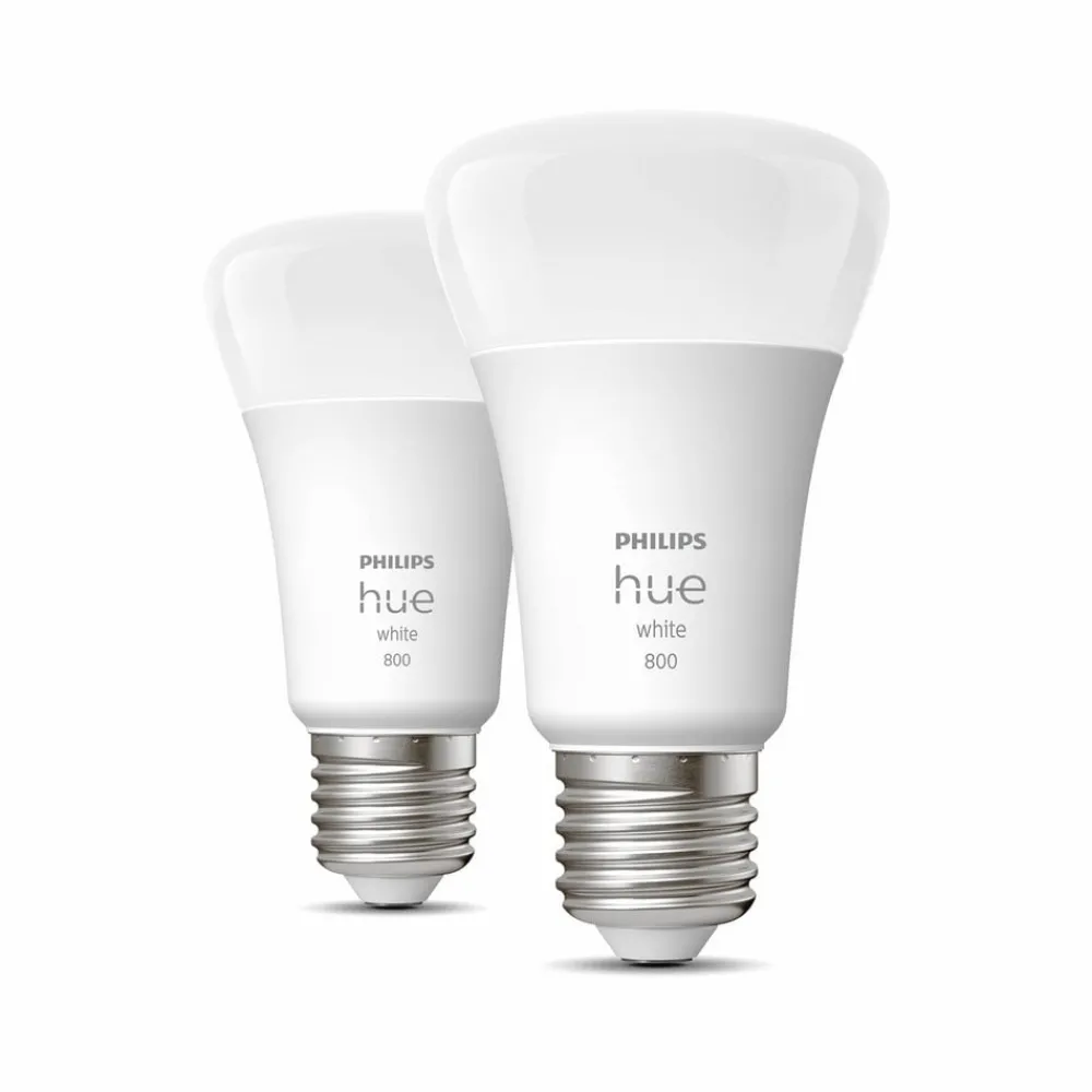 Dæmpbar Led-Pære|Smarte Lyskilder ^ Philips Hue White 9 W E27 LED-pære, sæt med 2 stk