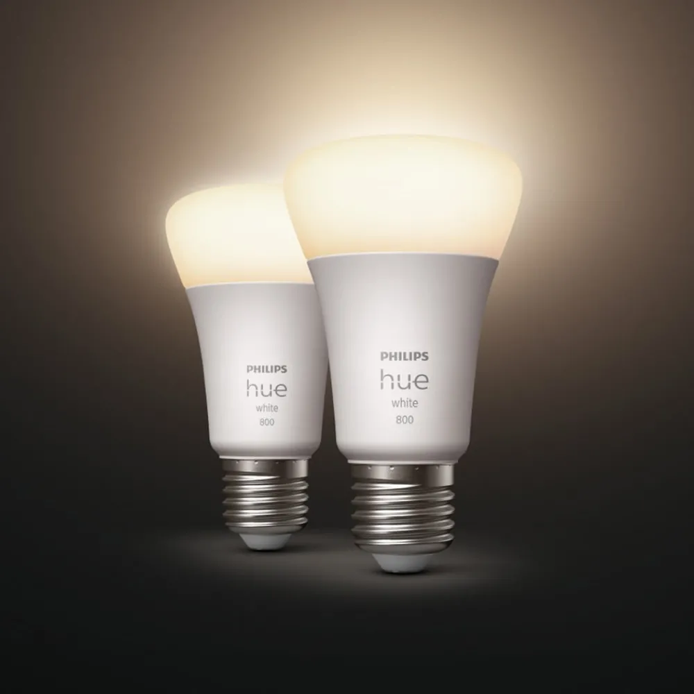 Dæmpbar Led-Pære|Smarte Lyskilder ^ Philips Hue White 9 W E27 LED-pære, sæt med 2 stk