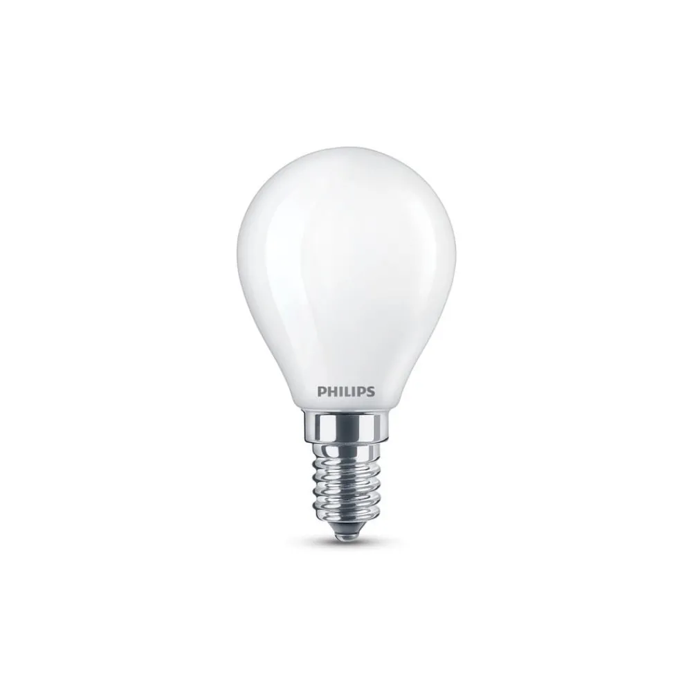 Philips Led Pærer > LED-dråbepære E14 4,3 W 2.700 K opal 2 stk