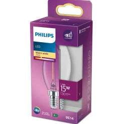 Philips Filament Pære|Led Pærer > LED-kertepære E14 B35 1,4W klar