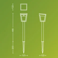 Philips Solcelle Lampe Med Sensor|Solcellelamper > LED-lampe med jordspyd Nissa UE, plast, IP44
