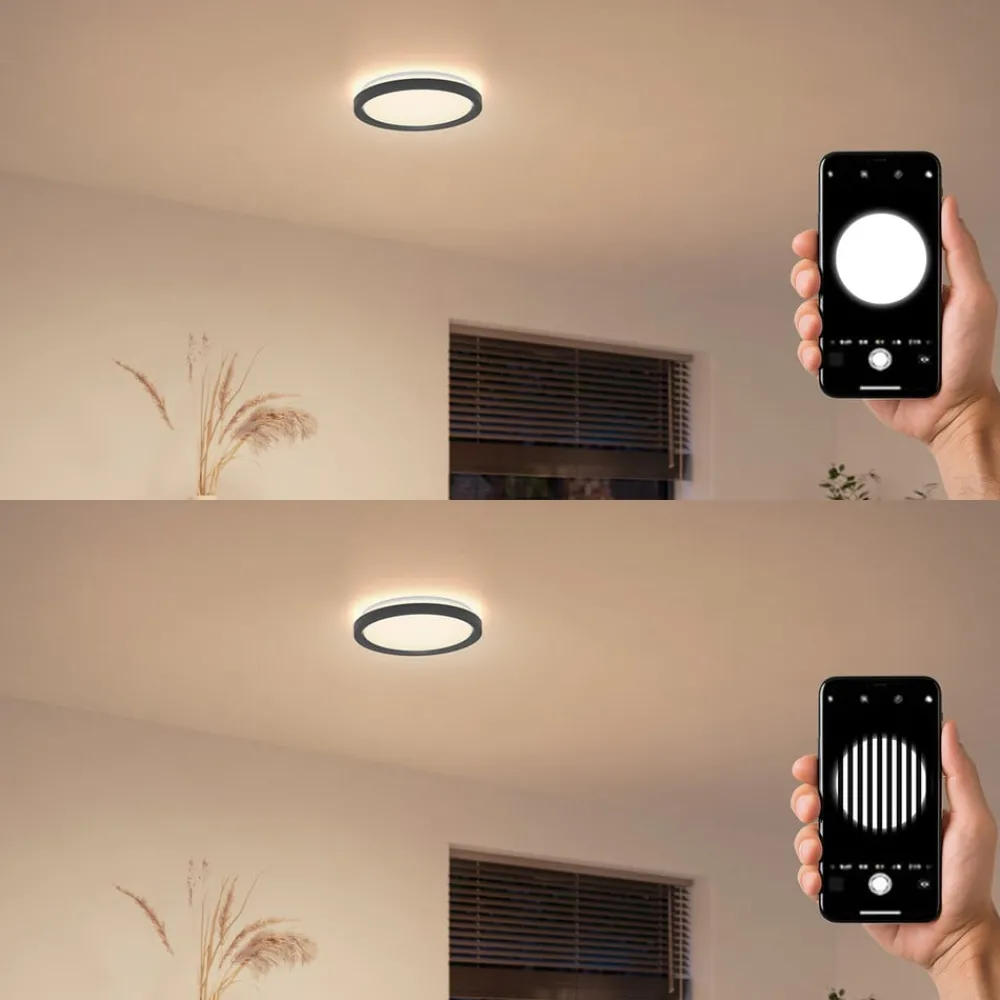 Philips Arbejdsrum/Kontor|Loftlamper > LED-loftlampe Aio RD sort Ø 30 cm fjernbetjening