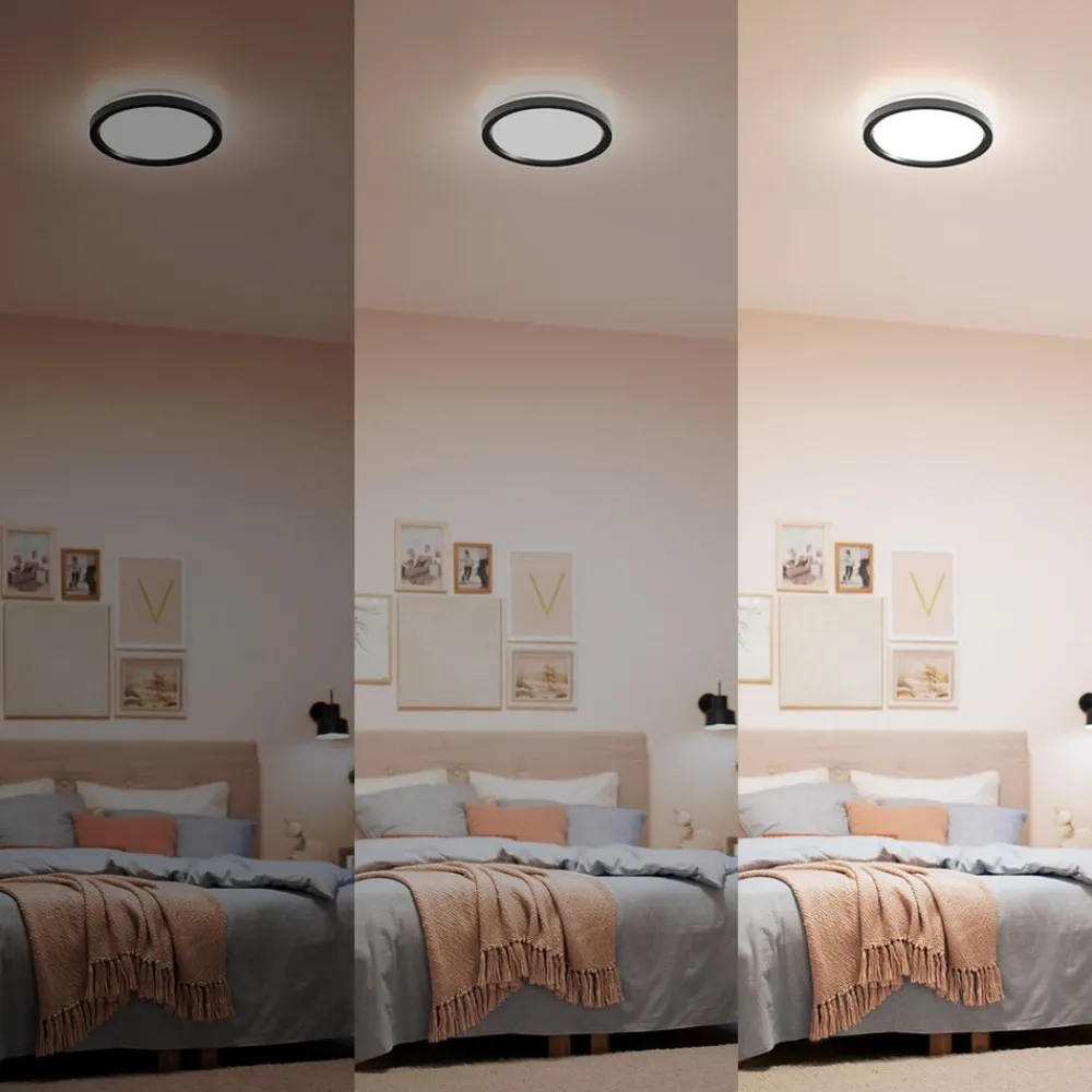 Philips Arbejdsrum/Kontor|Loftlamper > LED-loftlampe Aio RD sort Ø 30 cm fjernbetjening