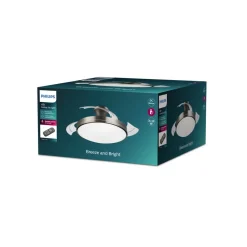 Philips Loftventilatorer > LED-loftventilator Atlas, nikkel, støjsvag, CCT
