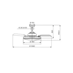 Philips Loftventilatorer > LED-loftventilator Bliss, hvid/hvid, støjsvag, CCT
