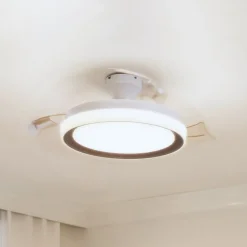 Loftventilatorer ^ Philips LED-loftventilator Bliss, guld/hvid, støjsvag, CCT