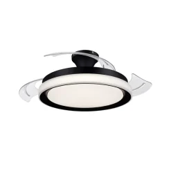 Loftventilatorer ^ Philips LED-loftventilator Bliss sort/hvid, støjsvag, CCT