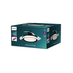 Loftventilatorer ^ Philips LED-loftventilator Bliss sort/hvid, støjsvag, CCT