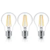 Philips Filament Pære|Led Pærer > LED-pære Classic E27 A60 7W 827 klar 3stk.